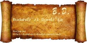 Budaházi Donáta névjegykártya
